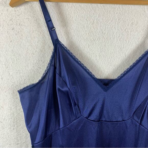 Vintage Vanity Fair Slip Dress Sz 36 Purple Y2K 90s Babydoll Fairy Grunge‎ Long - Picture 4 of 14